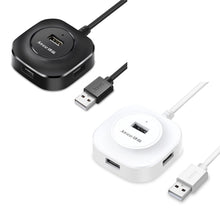 Load image into Gallery viewer, Jasoz High-Speed USB2.0 4-Ports HUB 1 to 4 Docking HUB, Black 0.3m, Black 0.5m, Black 1.2m, White 0.3m, White 0.5m, White 1.2m
