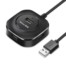 Load image into Gallery viewer, Jasoz High-Speed USB2.0 4-Ports HUB 1 to 4 Docking HUB, Black 0.3m, Black 0.5m, Black 1.2m, White 0.3m, White 0.5m, White 1.2m