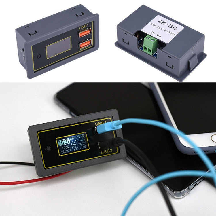 Car DC Voltage Electricity Table 12/24V Battery Lead-Acid Battery Turn 5V USB Fast Charge Display, Car DC Voltage Electricity Table