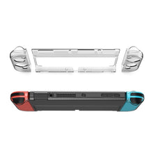 Load image into Gallery viewer, DOBE TNS-1133B Host Protection Kit + Left And Right Handle Crystal Anti-Fall Protection Cover For Switch OLED, TNS-1133B(Transparent Color)