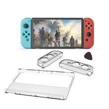 Load image into Gallery viewer, DOBE TNS-1133B Host Protection Kit + Left And Right Handle Crystal Anti-Fall Protection Cover For Switch OLED, TNS-1133B(Transparent Color)