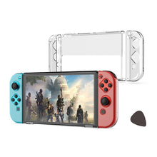 Load image into Gallery viewer, DOBE TNS-1133B Host Protection Kit + Left And Right Handle Crystal Anti-Fall Protection Cover For Switch OLED, TNS-1133B(Transparent Color)