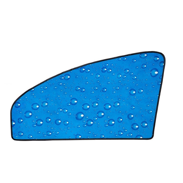 R-2938 Single-Layer Sun Protection Magnetic Car Curtain Vehicle Water Drop Sunshade, Blue Right, Blue Left, Blue Rear