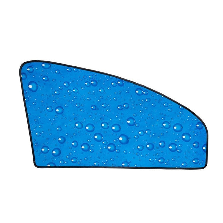 R-2938 Single-Layer Sun Protection Magnetic Car Curtain Vehicle Water Drop Sunshade, Blue Right, Blue Left, Blue Rear