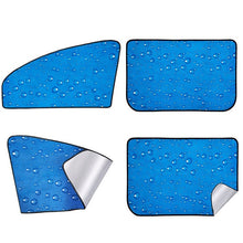 Load image into Gallery viewer, R-2938 Single-Layer Sun Protection Magnetic Car Curtain Vehicle Water Drop Sunshade, Blue Right, Blue Left, Blue Rear
