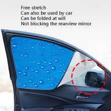 Load image into Gallery viewer, R-2938 Single-Layer Sun Protection Magnetic Car Curtain Vehicle Water Drop Sunshade, Blue Right, Blue Left, Blue Rear