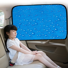 Load image into Gallery viewer, R-2938 Single-Layer Sun Protection Magnetic Car Curtain Vehicle Water Drop Sunshade, Blue Right, Blue Left, Blue Rear