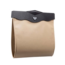 Load image into Gallery viewer, Car Trash Can Car Chair Back Hanging Storage Box Hidden Folding Storage Bag With LED Light, Black, Mocha Brown, Beige, Red