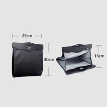 Load image into Gallery viewer, Car Trash Can Car Chair Back Hanging Storage Box Hidden Folding Storage Bag With LED Light, Black, Mocha Brown, Beige, Red