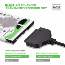 Load image into Gallery viewer, 2.5-Inch USB To SATA Hard Drive Transfer SSD Hard Disk Play Passenger Cloud Data Cable, USB To SATA