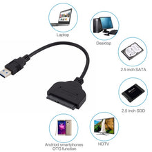 Load image into Gallery viewer, 2.5-Inch USB To SATA Hard Drive Transfer SSD Hard Disk Play Passenger Cloud Data Cable, USB To SATA