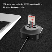 Load image into Gallery viewer, 3 x USB Port + TF/SD Card Reader Computer Notebook High-Speed Hub Splitter, H25-2.0, H25-3.0