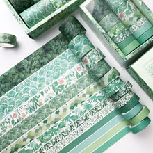 Load image into Gallery viewer, Antique And Paper Tape Hand Account DIY Decoration Material, Green Mint, Blue Trajectory, Geometric Patterns, Van Gogh Impression, Ancient Style, Syringe, Sakura Party, Flower Fragments