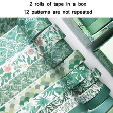 Load image into Gallery viewer, Antique And Paper Tape Hand Account DIY Decoration Material, Green Mint, Blue Trajectory, Geometric Patterns, Van Gogh Impression, Ancient Style, Syringe, Sakura Party, Flower Fragments