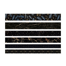 Load image into Gallery viewer, Paper Lattice Decorative Material Tape For Handbook, Rainbow Plaid, Black Plaid, Background Black, Texture, Basic Plaid, Stripe