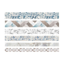 Load image into Gallery viewer, Paper Lattice Decorative Material Tape For Handbook, Rainbow Plaid, Black Plaid, Background Black, Texture, Basic Plaid, Stripe