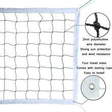 Load image into Gallery viewer, Polyethylene Knotted Four Wraped Sides Beach Volleyball Net For Competition / Training