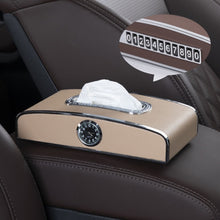 Load image into Gallery viewer, Car Clock Tissue Box Multi-Function Vehicle Instrument Table Paper Towel Box, Style:, Clock+Parking Card (Green), Clock+Parking Card (Ivory), Clock+Parking Card (Agate), Clock+Parking Card (Black), Clock+Parking Card (Gray)                             ...