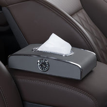 Load image into Gallery viewer, Car Clock Tissue Box Multi-Function Vehicle Instrument Table Paper Towel Box, Style:, Clock+Parking Card (Green), Clock+Parking Card (Ivory), Clock+Parking Card (Agate), Clock+Parking Card (Black), Clock+Parking Card (Gray)                             ...