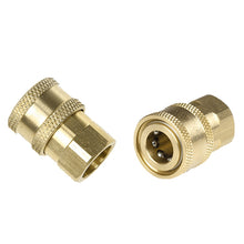 Load image into Gallery viewer, 2 PCS High-Pressure Water Sprinklers Live Connection And Quick Plug-In Sockets For Threaded Connection Of Washing Machine Nozzles, Inner G1/4, Internal M14x1.5mm