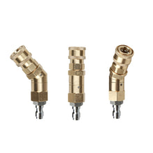 Load image into Gallery viewer, Car Wash Machine With High Pressure Air Conditioning Cleaning Nozzle 1/4 Copper Rotary Bending Joint 360 Degree Rotation Universal Fast Plug, 1/4 Copper Cleaning Nozzle