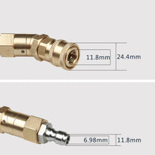 Load image into Gallery viewer, Car Wash Machine With High Pressure Air Conditioning Cleaning Nozzle 1/4 Copper Rotary Bending Joint 360 Degree Rotation Universal Fast Plug, 1/4 Copper Cleaning Nozzle
