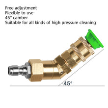 Load image into Gallery viewer, Car Wash Machine With High Pressure Air Conditioning Cleaning Nozzle 1/4 Copper Rotary Bending Joint 360 Degree Rotation Universal Fast Plug, 1/4 Copper Cleaning Nozzle