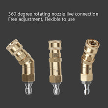 Load image into Gallery viewer, Car Wash Machine With High Pressure Air Conditioning Cleaning Nozzle 1/4 Copper Rotary Bending Joint 360 Degree Rotation Universal Fast Plug, 1/4 Copper Cleaning Nozzle