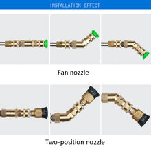 Load image into Gallery viewer, Car Wash Machine With High Pressure Air Conditioning Cleaning Nozzle 1/4 Copper Rotary Bending Joint 360 Degree Rotation Universal Fast Plug, 1/4 Copper Cleaning Nozzle