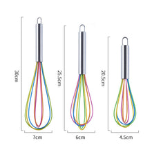 Load image into Gallery viewer, 10 PCS Silicone Egg Beater Home Egg Mixer Kitchen Gadgets Cream Baking Tools, 12 inch Colorful, 10 inch Colorful, 8 inch Colorful, 12 inch Black, 10 inch Black, 8 inch Black, 12 inch Blue, 10 inch Blue, 8 inch Blue, 12 inch Red, 10 inch Red, 8 inch Red...