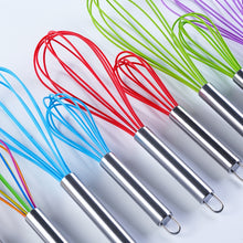 Load image into Gallery viewer, 10 PCS Silicone Egg Beater Home Egg Mixer Kitchen Gadgets Cream Baking Tools, 12 inch Colorful, 10 inch Colorful, 8 inch Colorful, 12 inch Black, 10 inch Black, 8 inch Black, 12 inch Blue, 10 inch Blue, 8 inch Blue, 12 inch Red, 10 inch Red, 8 inch Red...
