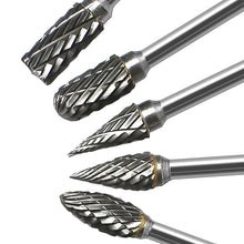 Load image into Gallery viewer, 10 PCS / Set Hard Alloy Tungsten Steel Grinding Head Double Pattern Rotating Milling Cutter Head Root Carving Knife, Style:, Transparent Box, Blue Box