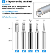 Load image into Gallery viewer, Soldering Tips 936 Soldering Station Pure Copper Soldering Iron Tips Lead-Free Soldering Iron Tips, 15 PCS / Set, 17 PCS / Set