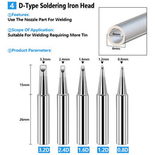 Load image into Gallery viewer, Soldering Tips 936 Soldering Station Pure Copper Soldering Iron Tips Lead-Free Soldering Iron Tips, 15 PCS / Set, 17 PCS / Set