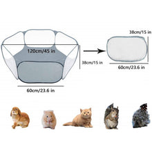 Load image into Gallery viewer, Portable Small Animal Game Fence Folding Outdoor Interior Pet Tent, Blue Opp Bag, Black Opp Bag, Pink Opp Bag