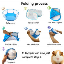 Load image into Gallery viewer, Portable Small Animal Game Fence Folding Outdoor Interior Pet Tent, Blue Opp Bag, Black Opp Bag, Pink Opp Bag