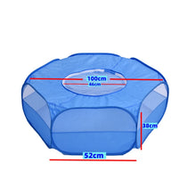 Load image into Gallery viewer, Folded Small Pet Fence Outdoor Workout Game Crawling Small Animal Tent, Specification：, With Cover and Side Cloth (Black), With Cover and Side Cloth (Blue), With Side Cloth (Black), With Side Cloth (Blue)