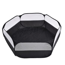 Load image into Gallery viewer, Folded Small Pet Fence Outdoor Workout Game Crawling Small Animal Tent, Specification：, With Cover and Side Cloth (Black), With Cover and Side Cloth (Blue), With Side Cloth (Black), With Side Cloth (Blue)