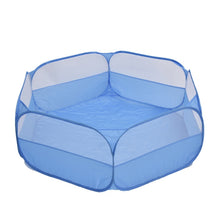 Load image into Gallery viewer, Folded Small Pet Fence Outdoor Workout Game Crawling Small Animal Tent, Specification：, With Cover and Side Cloth (Black), With Cover and Side Cloth (Blue), With Side Cloth (Black), With Side Cloth (Blue)