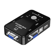 Load image into Gallery viewer, HW1701  2 into 1 out KVM Switcher 2 Port Manual VGA Switch USB With Keyboard Mouse Switching, HW1701