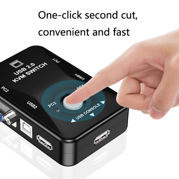 HW1701  2 into 1 out KVM Switcher 2 Port Manual VGA Switch USB With Keyboard Mouse Switching, HW1701