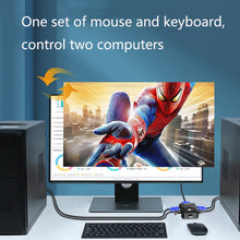 Load image into Gallery viewer, HW1701  2 into 1 out KVM Switcher 2 Port Manual VGA Switch USB With Keyboard Mouse Switching, HW1701
