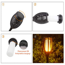 Load image into Gallery viewer, 2 PCS Outdoor Courtyard Solar Flame Light Park Lawn Decoration Waterproof Landscape Light