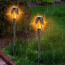 Load image into Gallery viewer, 2 PCS Outdoor Courtyard Solar Flame Light Park Lawn Decoration Waterproof Landscape Light