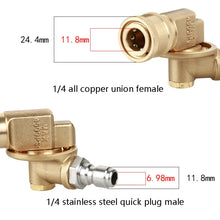 Load image into Gallery viewer, High Pressure Cleaning Machine Accessories Brush Head 240 Degrees Rotating 1/4 Live Joint, 240 Degrees Rotating 1/4 Live Joint