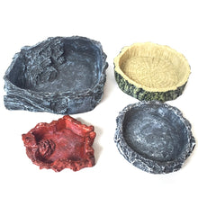 Load image into Gallery viewer, Little Red Food Bowl Reptile Water Food Basin Turtle Lizard Snake Water Basin, 3 PCS Little Red Food Bowl, 2 PCS Small Gray Food Bowl, 2 PCS Wood Pattern Food Bowl, 2 PCS Large Food Bowl