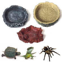 Load image into Gallery viewer, Little Red Food Bowl Reptile Water Food Basin Turtle Lizard Snake Water Basin, 3 PCS Little Red Food Bowl, 2 PCS Small Gray Food Bowl, 2 PCS Wood Pattern Food Bowl, 2 PCS Large Food Bowl