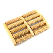Load image into Gallery viewer, Wooden Roller Massager Small Nails Five-Row Foot Massager