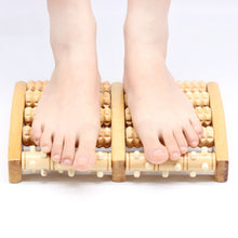 Load image into Gallery viewer, Wooden Roller Massager Small Nails Five-Row Foot Massager