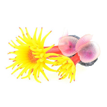 Load image into Gallery viewer, Fish Tank Aquarium Simulation Landscaping Seabed Mollusk Coral Simulation Sea Tree Silicone Ornaments, Yellow, White